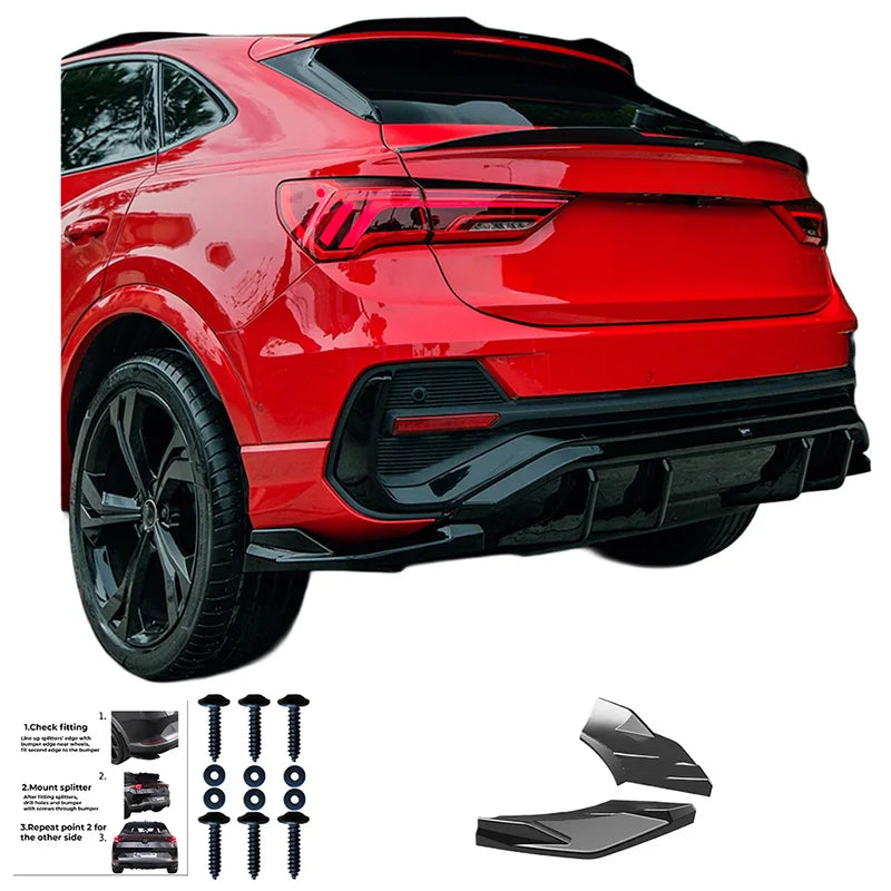 Difusores Traseiros Audi Q3 (F3N) Sportback S-Line 2019-2025 excl. RSQ3 - Gloss black