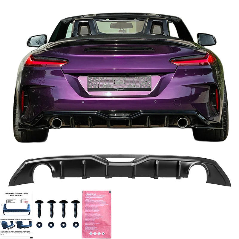 Difusor Traseiro BMW Z4 (G29) M-Pack/M40i 2018-2022 Facelift 2022- Gloss black