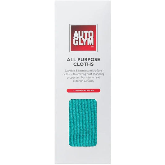 AutoGlym All Purpose Cloths - Conjunto 3 panos