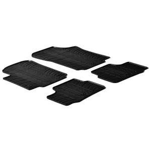 Tapetes de Borracha Volkswagen Up / Skoda Citigo / Seat Mii 2012- excl. Electric (T profile 4 Tapetes + Clips de encaixe)