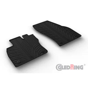 Tapetes de Borracha Volkswagen Caddy V Box 2020- & Ford Tourneo Furgon (L1/L2) 2022- (T profile 2 Tapetes + Clips de encaixe)
