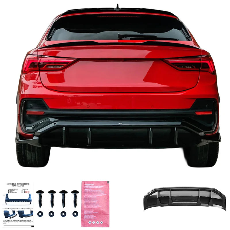 Difusor Traseiro Audi Q3 (F3N) Sportback S-Line 2019-2025 excl. RSQ3 - Gloss black