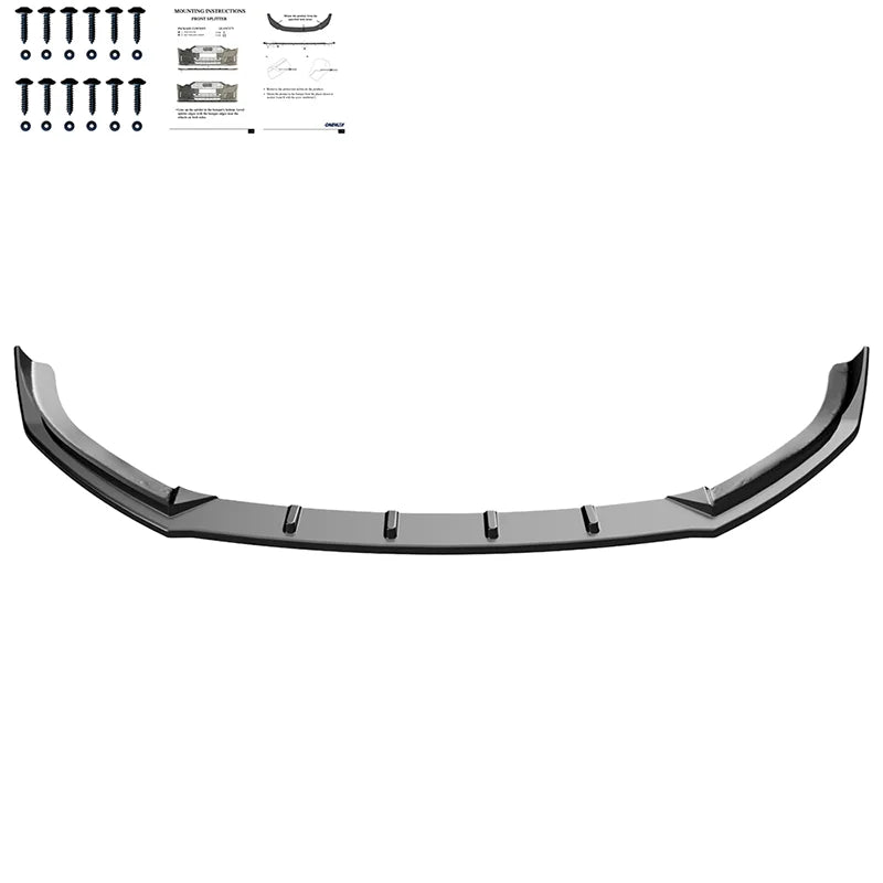 Difusor Frontal Audi A3 (8V) HB 3-doors/Sportback/Limousine/Cabrio 2012-2016 excl. S-Line/S3/RS3 - Gloss black