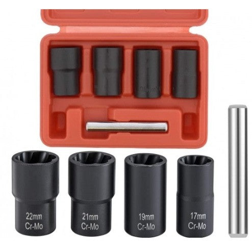 Kit de Extração de Porcas e Parafusos de Segurança Anti-Roubo