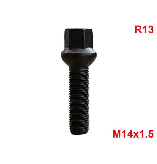 PARAFUSO DE RODA 14X1,5 Hex17 Comprimento 35mm Preto