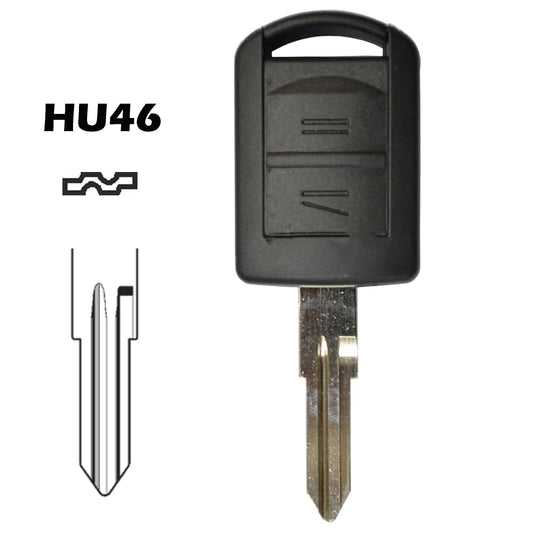 Caixa comando 2 botões chave HU46 Opel