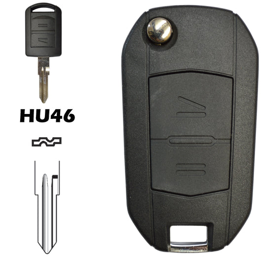 Opel 2-button key conversion kit