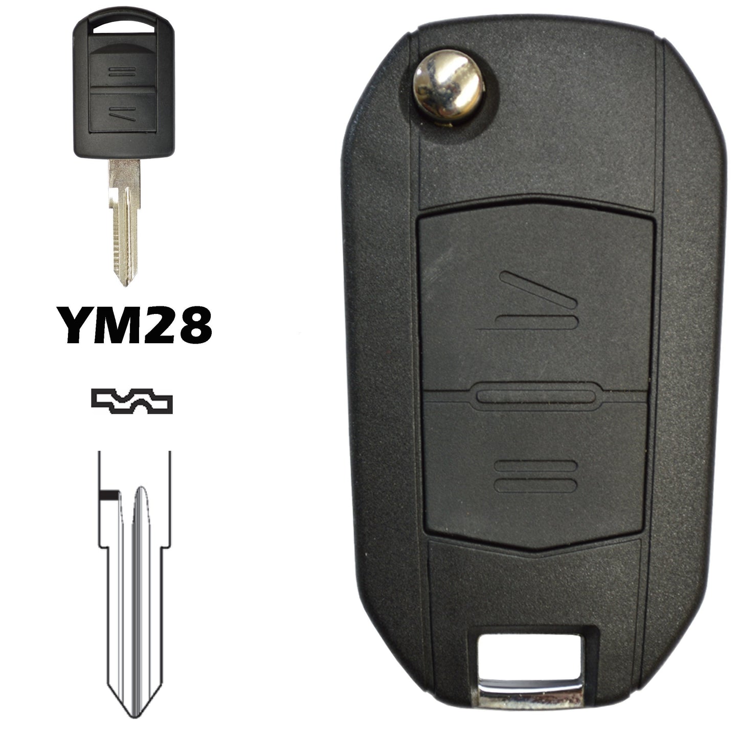 Kit conversão chave Opel 2 botões YM28