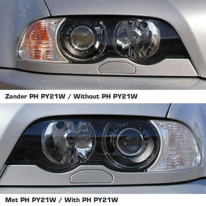 Lâmpada indicadoras Philips SilverVision PY21W 21W (BAU15S), conjunto de 2