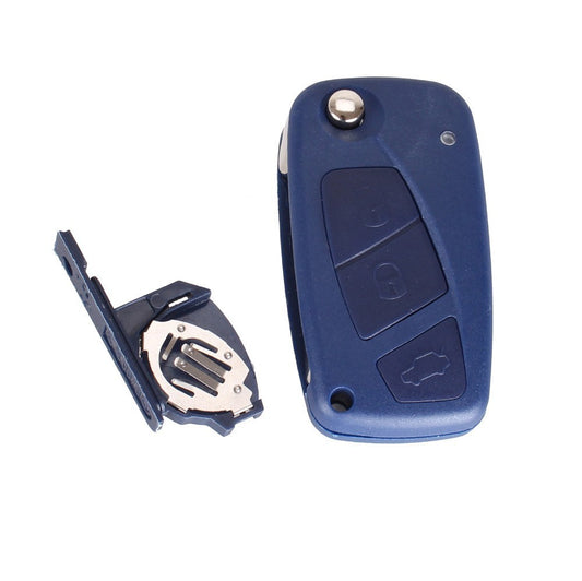 Fiat 3 botões carcaça e chave Azul
