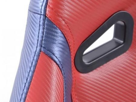 Conjunto 2 Backets Spacelook Carbon Vermelho / Azul