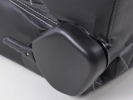 Set of 2 Las Vegas Backpacks Black / White White Stitching
