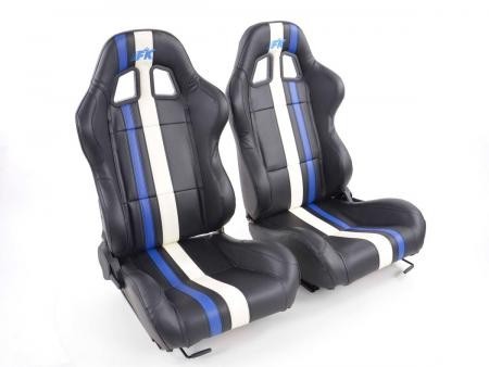 Set of 2 Portland Napa Backpacks Black / White / Blue