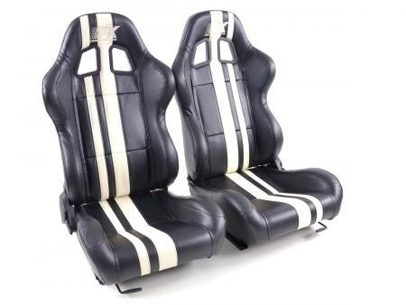 Set of 2 Portland Napa Backpacks Black / White
