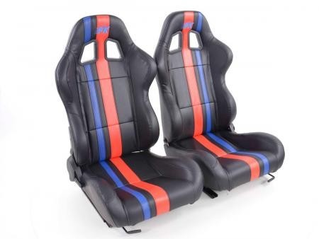 Set of 2 Portland Napa Backpacks Black / Red / Blue