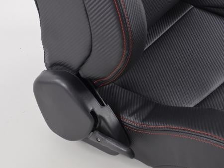 Set of 2 Halbschalensitz Backpacks Carbon Napa Black