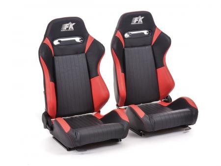 Set of 2 Frankfurt Napa Backpacks Black / Red