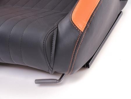 Set of 2 Frankfurt Napa Backpacks Black / Orange