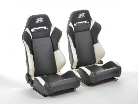 Set of 2 Frankfurt Napa Backpacks Black / White