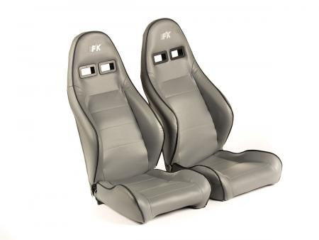 Set of 2 Dortmund Napa Backpacks Grey / White
