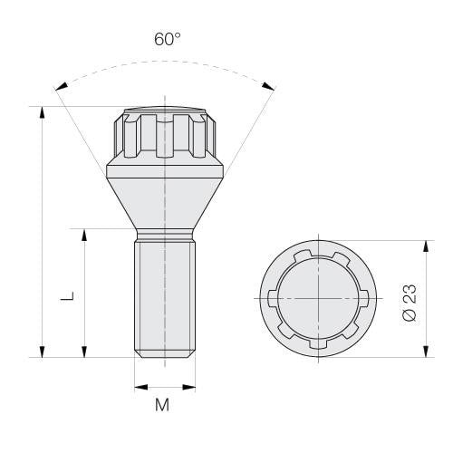 Parafusos ANTI-ROUBO M12X1.5 L45