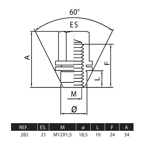 Porcas Segurança M12X1.5 FARAD STIL-BULL 282