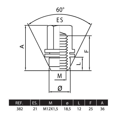 Porcas Segurança M12X1.5 FARAD STIL-BULL 382