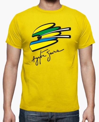 T-shirt Ayrton Senna Capacete Amarelo